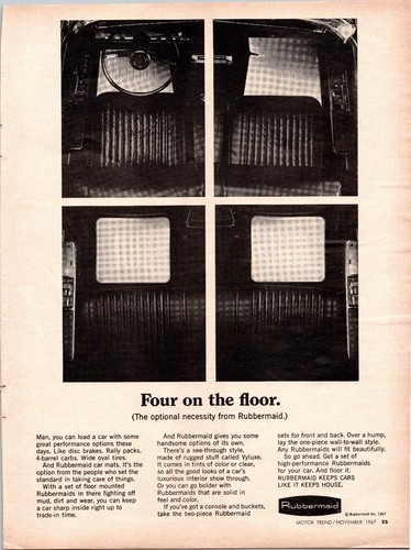 1967 rubbermaid floor car - floor,