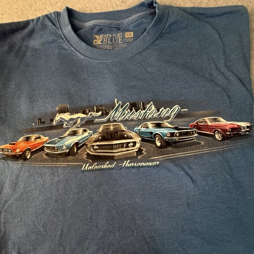 Newport blue mustang shirt - mustang,
