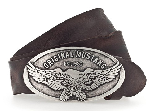 Mustang classic leather belt - mustang,