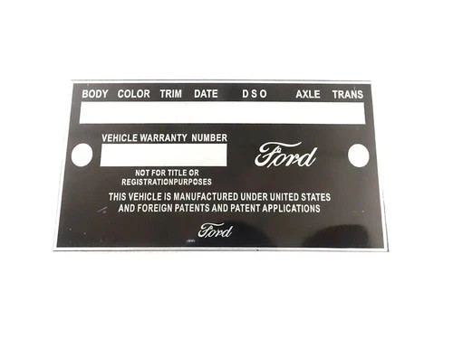 Data plate fits classic - fits,