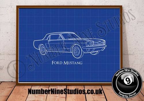 Classic ford mustang blueprint - ford,