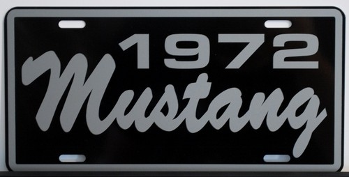 1972 mustang metal license - 1972,