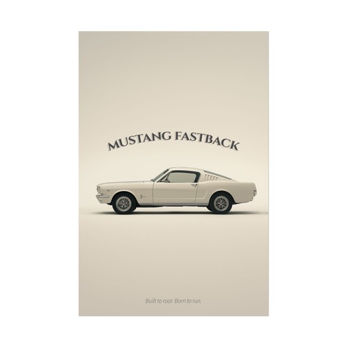 Ford mustang fastback poster - fastback,