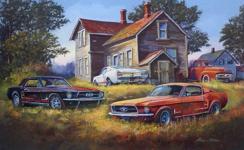 Dale klee backyard - backyard, mustangs