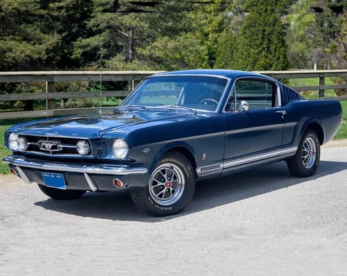 Blue 1965 ford mustang - blue,