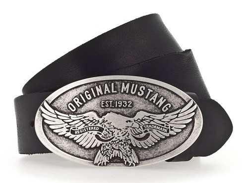 Mustang classic leather belt - mustang,